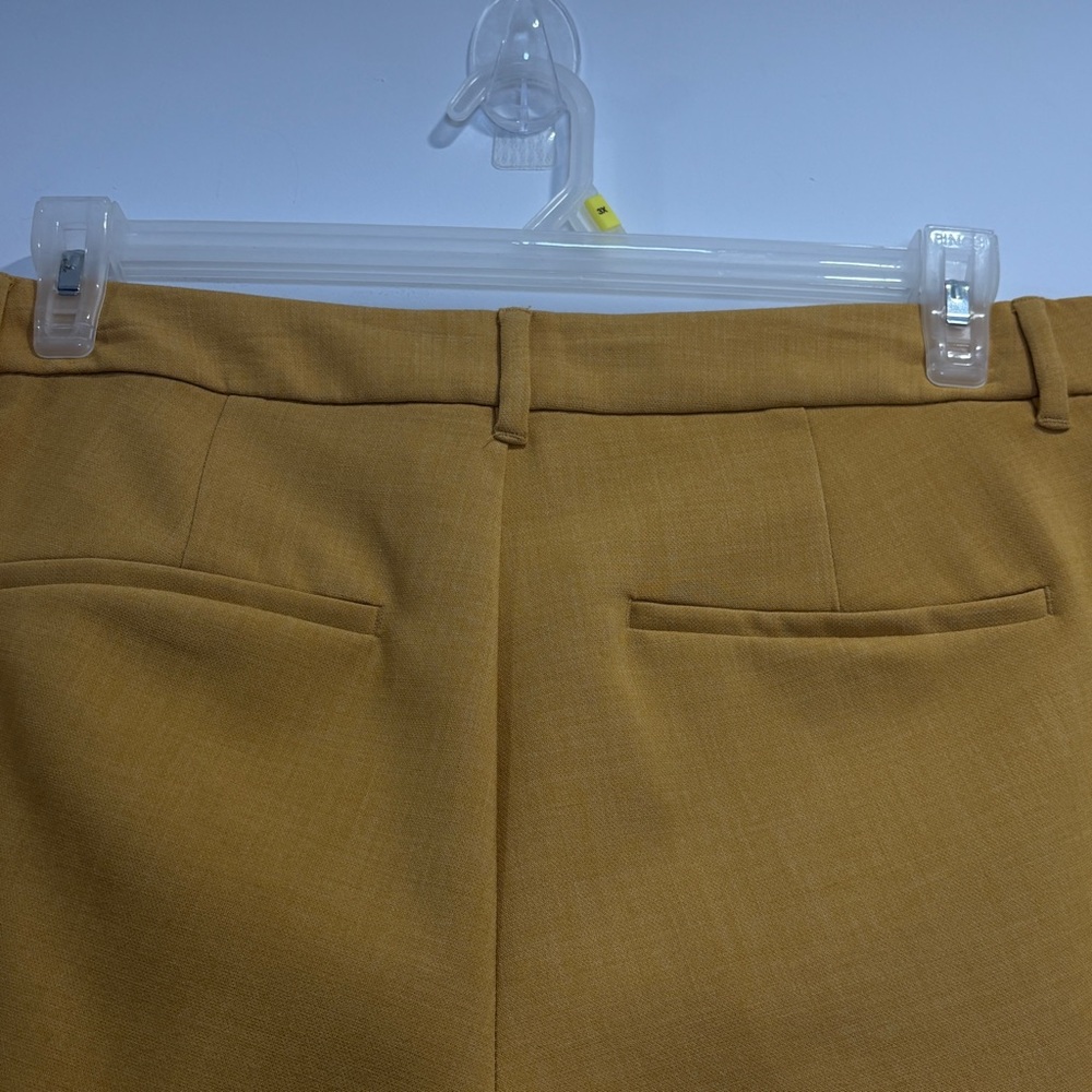Old Navy Harper Mid-Rise Crop Pants 8 Regular Mustard Yellow Slim Work Office - Picture 7 of 13